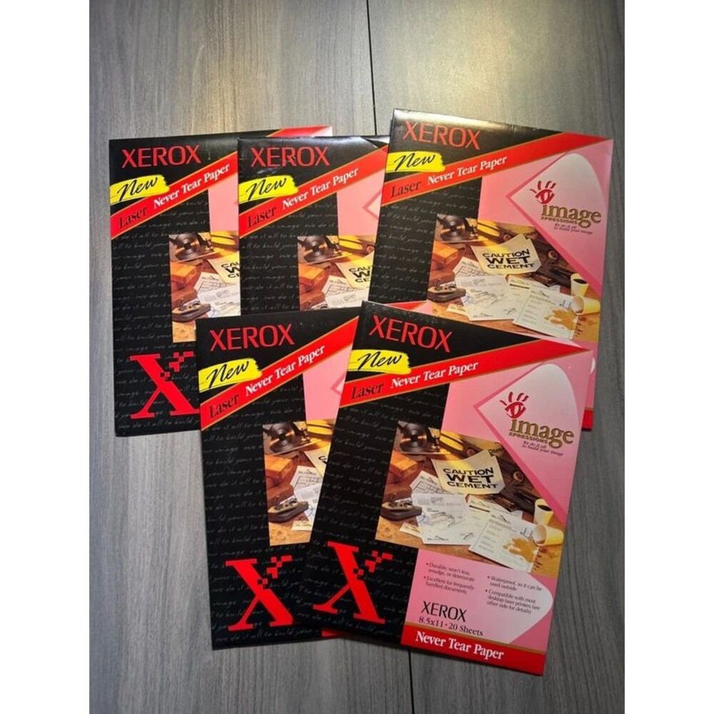 Xerox never tear white paper 20 sheets